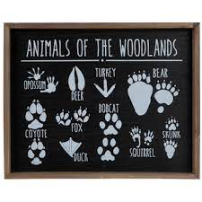 animals of the woodlands wood wall