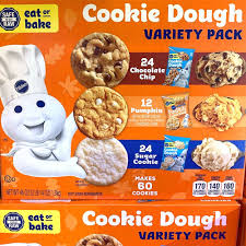 Safe to eat raw cookie dough sandwiched between two cookies? Sam S Club Is Selling A Giant Box Of Pillsbury Fall Cookie Dough With Three Varieties