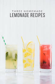 three homemade lemonade recipes the