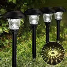 Amazon Com Balhvit Glass Solar Lights Outdoor 8 Pack Super Bright Solar Pathway Lights Up To 12 Hrs Long Last Auto On Off Garden Lights Solar Powered Waterproof Stainless Steel Led Landscape Lighting For