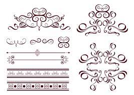 curves decor calligraphic design vector