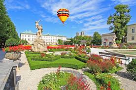 mirabell palace and gardens in city