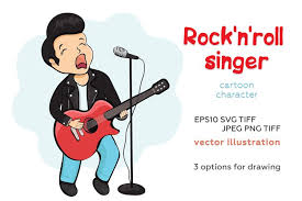 rock n roll singer cartoon character