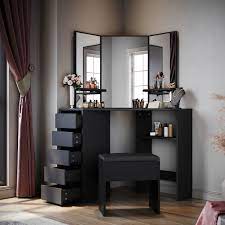 vanity set black dressing table bedroom