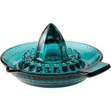 Teal Zest Glass Citrus Juicer