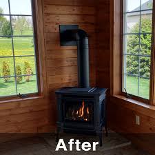 Lopi Gas Burning Stove Installation In