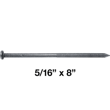 jake s brand 5 16 inch x 8 inch ring shank spike nails 50 nails 9 pounds size one size