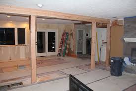 installing beams and removing walls