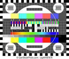 Retro Tv Test Screen Old Calibration Chip Chart Pattern