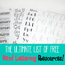 The Ultimate List Of Free Hand Lettering Resources Sublime