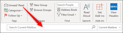 microsoft outlook s new search box