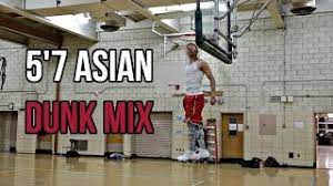 5 7 170cm asian dunk process over the