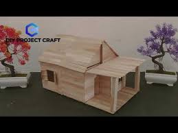Miniature House From Popsicle Sticks