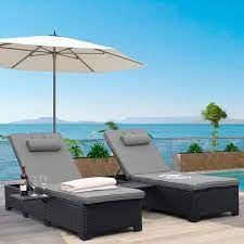 Waroom Outdoor Chaise Lounge Chairs For