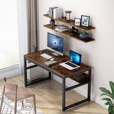This video is the start of my home office makeover and i am starting by building a custom floating desk. Inbox Zero Industrial Vintage Executive Large Writing Computer Desk With 2 Floating Shelves And Tower Shelf Modern Simple 47 Inch Home Office Desk Study Table Study Desk Workstation With Clean Design Vintage