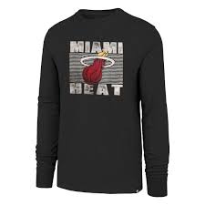 47 Brand Miami Heat Youth Long Sleeve Flanker T Shirt
