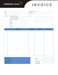 Pdf Invoice Template Hourly Free Excel Word Doc Rate