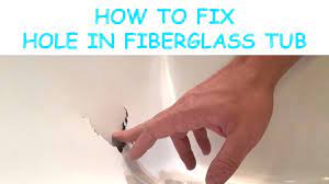 how to fix large hole in fibergl tub