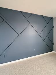 angled accent wall