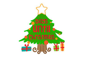 Days Until Christmas Christmas Tree Svg Cut File By Creative Fabrica Crafts Creative Fabrica