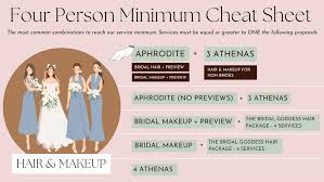 wedding hair and makeup pricing the