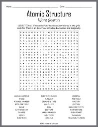 atomic structure word search