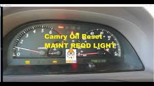 How To Reset 2001 2006 Toyota Camry Oil Reset Maintenance Light Reminder No Special Tools Required
