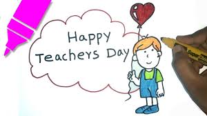 Teachers day drawing teachers day greeting card teacher thank you cards teachers day gifts greeting cards. Teachers Day Drawing For Kids Step By Step Happy Teachers Day Youtube