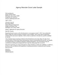 Cover Letter To Recruiter Example Magdalene Project Org