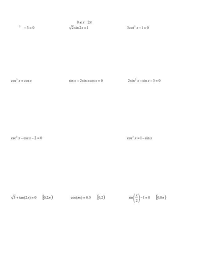 Solve Trig Equations 5 3 Solving Trig