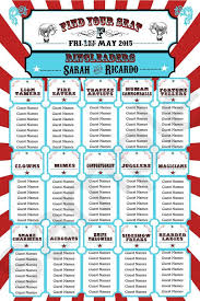 Wedding Seating Chart Carnival Themed Seating Chart