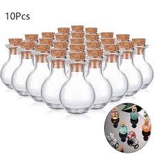 10x Small Glass Bottles Miniature
