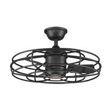 caged ceiling fans with lights