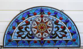Handcrafted Stained Glass Window Half