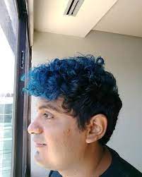 One thing that helps to prevent silver blue hair color from. Blue Dyed Curly Hair Men Novocom Top
