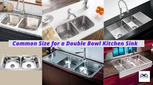 size for a double bowl kitchen sink