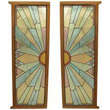 French Art Deco Stained Glass Doors