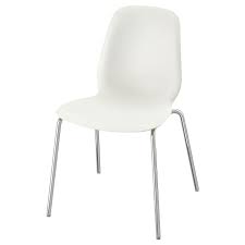 Ikea vilmar beech wooden dining chairs with metal legs. Leifarne Chair White Broringe Chrome Plated Ikea
