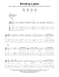 All credits go to songwriters. Blinding Lights Sheet Music The Weeknd Easy Guitar Tab