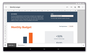 a budget spreadsheet