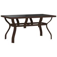 Dove Glass Top Garden Dining Table