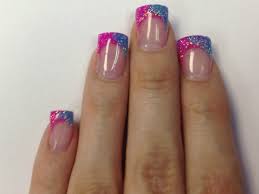 nails of the month pink and blue
