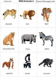 2 Wild Animals Printable For Poster Or Game Cards Kids
