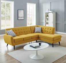 bright yellow sofa sectional mid