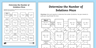 Solutions Maze Activity