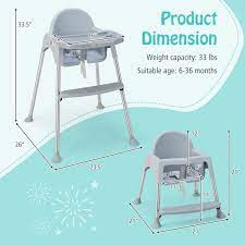 4 in 1 convertible baby high chair with