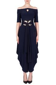 This Navy Jumpsuit By Joseph Ribkoff 191015 Is A Uniquely