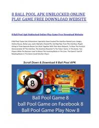 تستخدم إصبعك لتحدد هدفك، وتحركه إلى الأمام لتضرب الكرة في. 8 Ball Pool Apk Unblocked Online Play Game Free Download Website