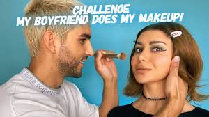 my boyfriend does my makeup challenge