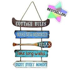 Cottage Rules Wall Decor 30 25 H